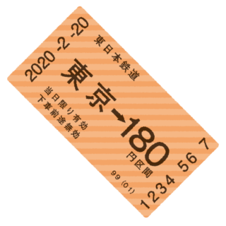 関東地方の電車の切符