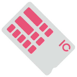 ICカード【8種類】ピンク色のICカード
