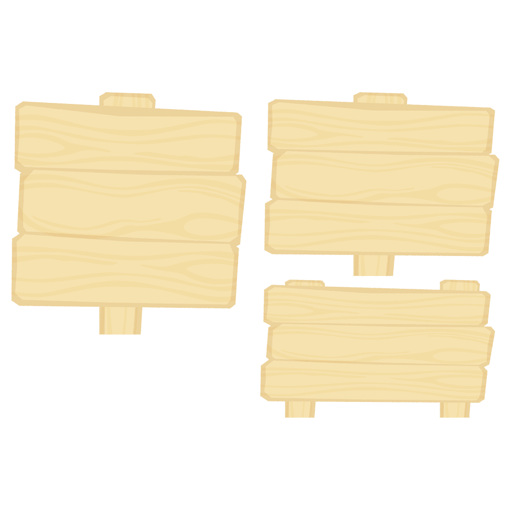 木の板 3種類 無料イラストのkakoka カコカ 商用利用も可能なフリー素材サイト