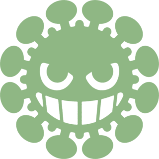 ウイルス 【4種類】緑色のウイルスのキャラクター