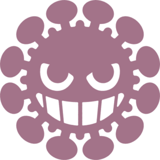 ウイルス 【4種類】紫色のウイルスのキャラクター