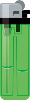 100円ライター緑色な100円ライター