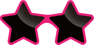 スターメガネ（4種類）ピンクなスターメガネ