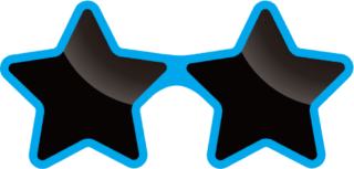 スターメガネ（4種類）ブルーなスターメガネ
