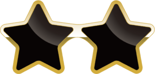 スターメガネ（4種類）ゴールドなスターメガネ